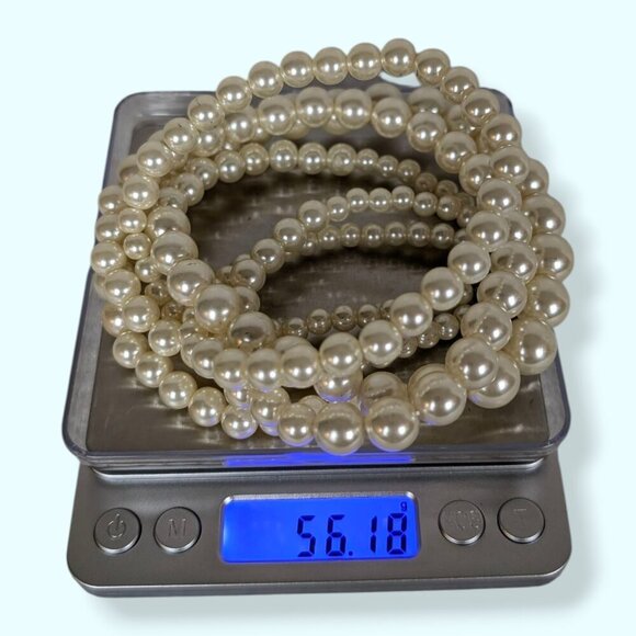 Vintage 3-Strand Faux Pearl Necklace - Picture 5 of 5